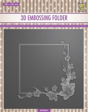 Blomster, 3d-embossing folder fra Nellies.*