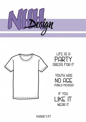 T-shirt, tekster, klar stempel, nhh-design.*