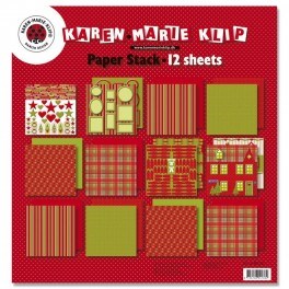  Paper blokke, 12 ark 30x30 cm Dansk design fra Karen Marie Klip.