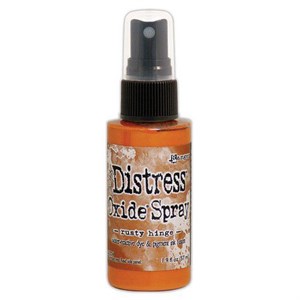 Rusty hinge, Distress Oxide Spray, Tim Holtz.