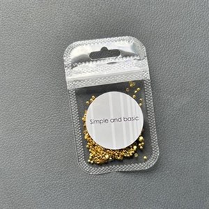 Poleret guld, Halv Perle, Simple and basic, 2mm