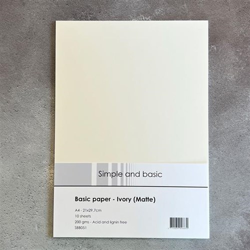 Simple and basic "Basic Paper - Ivory (matte)
