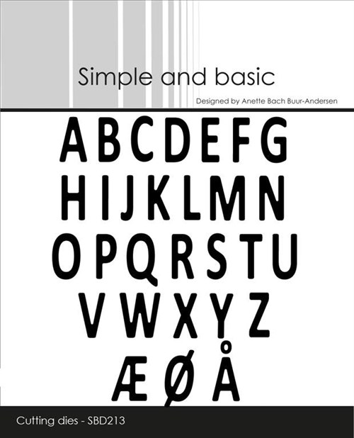 Bogstaver, dies, Simple og basic.