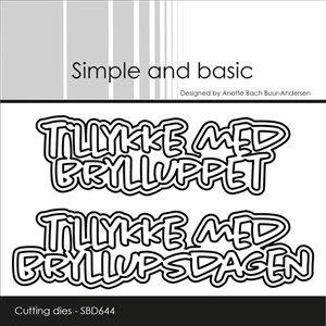 Simple og basic, dies, Tillykke med brylluppet.   