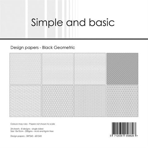 Sort geometrisk, mønsterkarton pakning, Simple and basic.