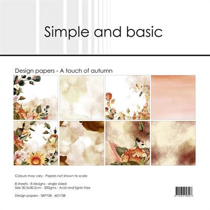 A touch of autumn, scrapbooking pakning, 8 ark, Simple and basic. 