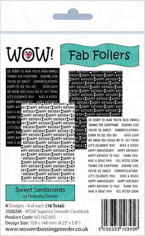 Sweet Sentiments - WOW! Fab Foilers